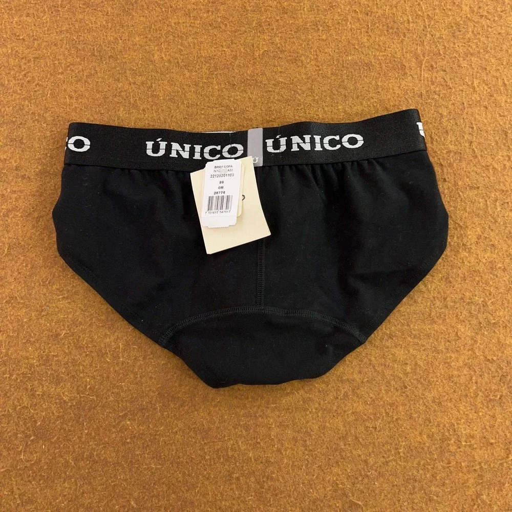Mundo Unico Mens Medium Black Brief Copa Cotton Spandex Underwear 2-Pack NWT